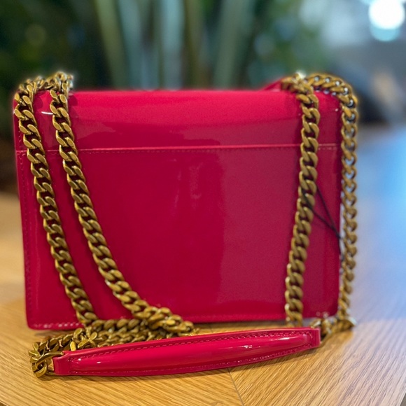 Saint Laurent Small Patent Leather Sunset Monogram Shoulder Bag - Picture 2 of 6